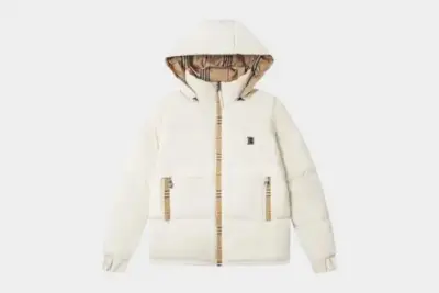 Burberry Hooded Puffer Jacket White