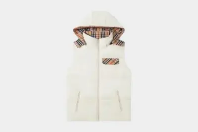 Burberry Puffer Vest White