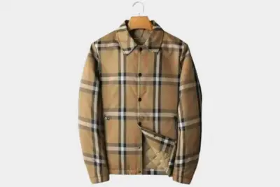Burberry Quilted Jacket Beige Check