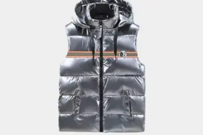 Burberry Down Vest Silver