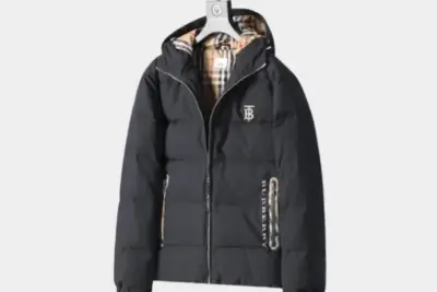 Burberry Detachable Sleeve Down Filled Hooded Puffer Jacket Black