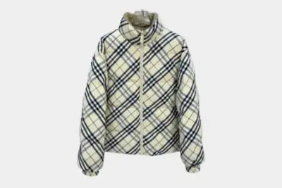 Burberry Reversible Nylon Snowdon Puffer Jacket White Check