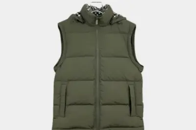 Burberry Convertible Quilted Shell Hooded Down Moss Green