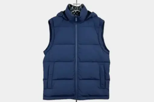 Burberry Convertible Quilted Shell Hooded Down Jacket Blue