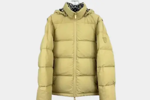 Burberry Convertible Quilted Shell Hooded Down Jacket Beige