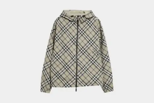 Burberry Reversible Check Jacket In Beige