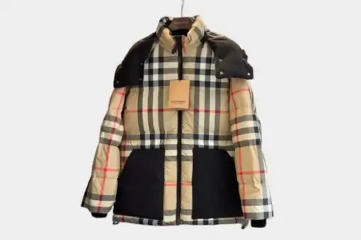 Burberry Hooded Puffer Jacket Check