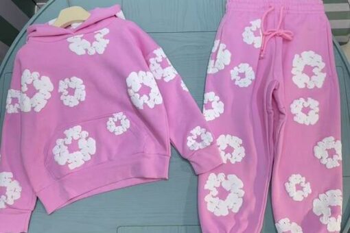 Denim Tears Baby Sweatsuit Floral Pink