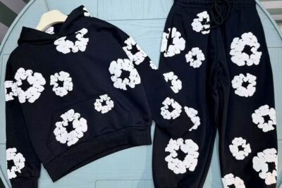Denim Tears Baby Floral Print Sweatsuit Black