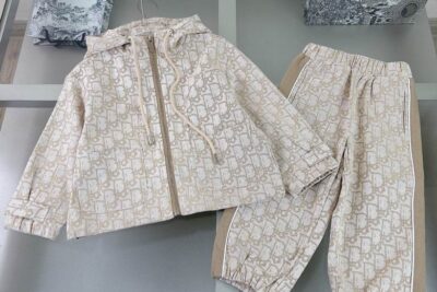 Dior Kids Oblique Tracksuit Cream White