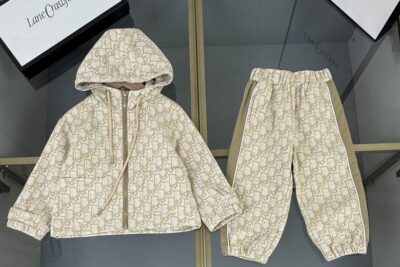 Dior Oblique Kids Tracksuit Light Yellow