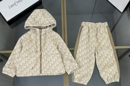 Dior Oblique Kids Tracksuit Light Yellow