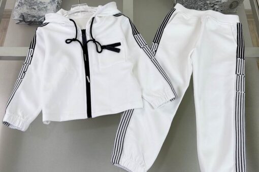 Dior Kids Tracksuit Black Stripes White