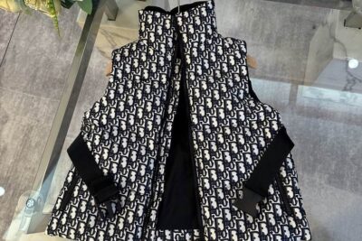 Dior Oblique Puffer Vest White/ Black