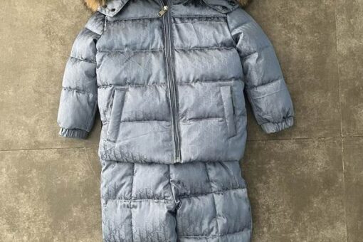 Dior Baby Snowsuit Light Gray