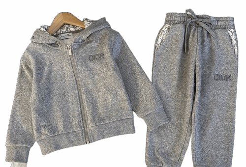 Dior Kids Tracksuit Full Gray
