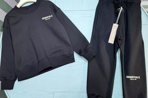 Essential Baby Tracksuit Black