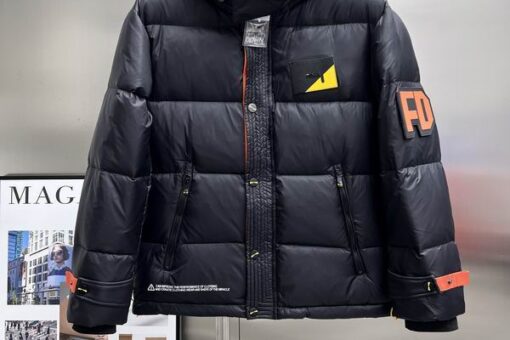 Fendi Down Jacket Black/Orange