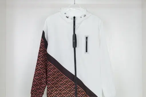 Fendi Jacket White And Brown