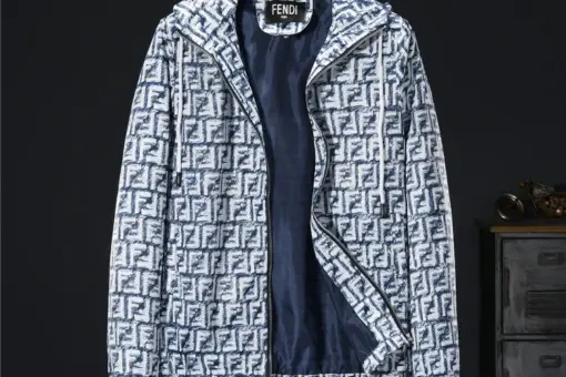 Fendi Jacket White Blue.