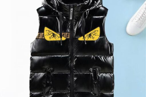 Fendi Monster-Inspired Down Vest puffer Jacket Black