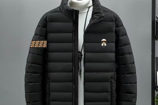 Fendi Down Jacket Navy Blue