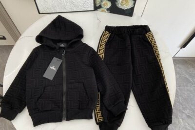 Fendi Oblique Kids Monogram Tracksuit Black
