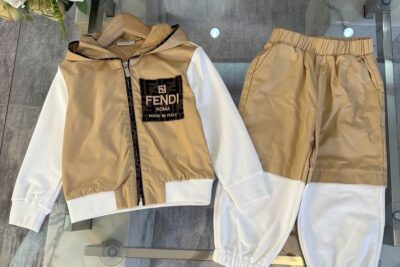Fendi Roma Kids Tracksuit Brown White