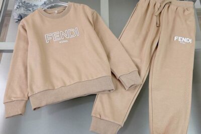Fendi Roma Kids Tracksuit Brown