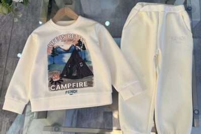 Fendi  Kids Campfire Print Tracksuit Beige