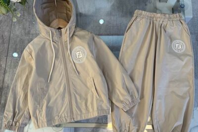 Fendi Kids Waterproof Suit Beige