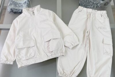 Fendi Roma Kids Tracksuit Full White