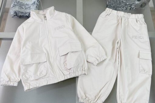 Fendi Roma Kids Tracksuit Full White