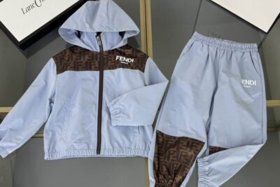 Fendi Roma Kids Tracksuit Sky Blue