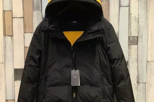 Fendi Down Jacket Black/Yellow