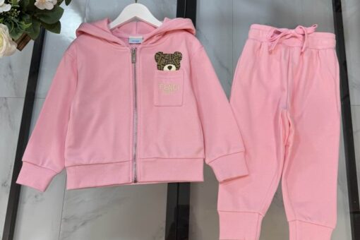 Fendi Roma Kids Tracksuit Pink