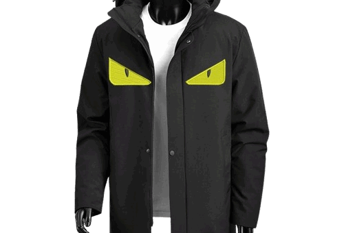 Fendi Monster Eyes Down Jacket Black