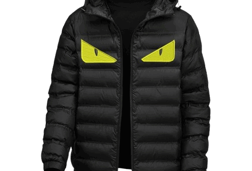 Fendi Monster Eyes Down Jacket Black