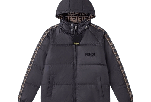 Fendi Reversible Down Puffer Jacket Dark Blue