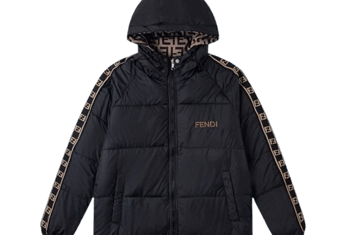 Fendi Reversible Down Puffer Jacket Black
