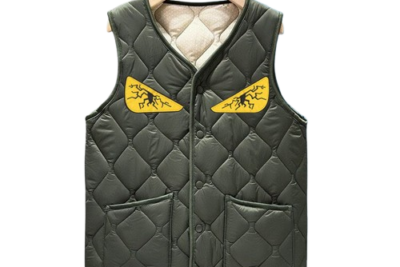 Fendi-Style Monster Eye Vest Olive
