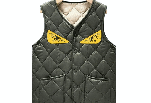 Fendi-Style Monster Eye Vest Olive