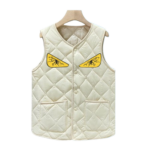 Fendi-Style Monster Eye Vest White
