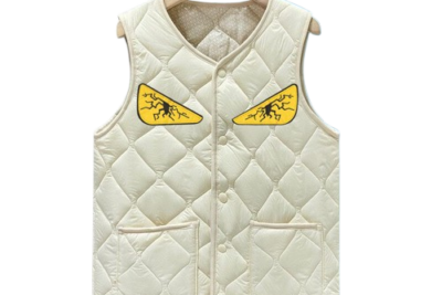 Fendi-Style Monster Eye Vest White
