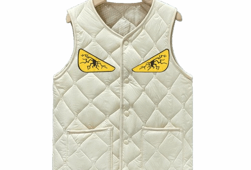 Fendi-Style Monster Eye Vest White