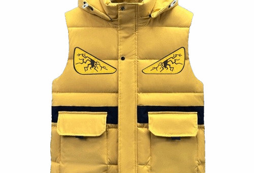 Fendi Monster Eyes Padded Vest Yellow