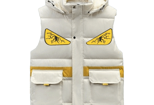 Fendi Monster Eyes Padded Vest White