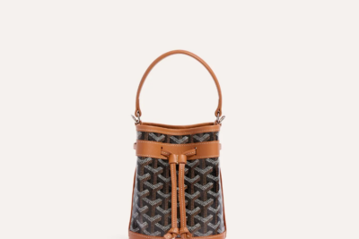 Goyard Petit Flot Mini Bucket Bag Black & Tan