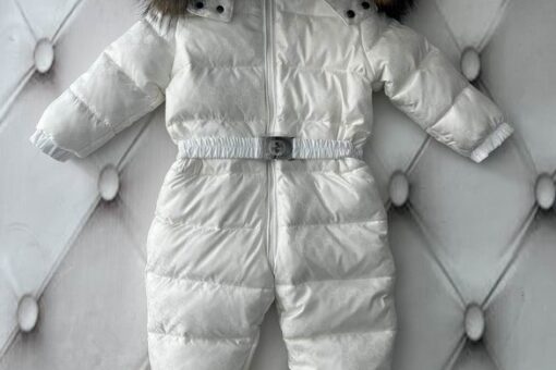 Gucci Baby Down Romper Jacket White