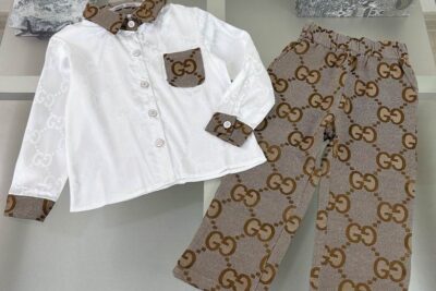 Gucci Baby Jacquard Tracksuit White Grey